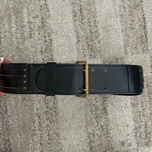 Alaïa Paris Black Leather Waist Belt - Size 75 (US Small-Medium) Vintage Alaïa P